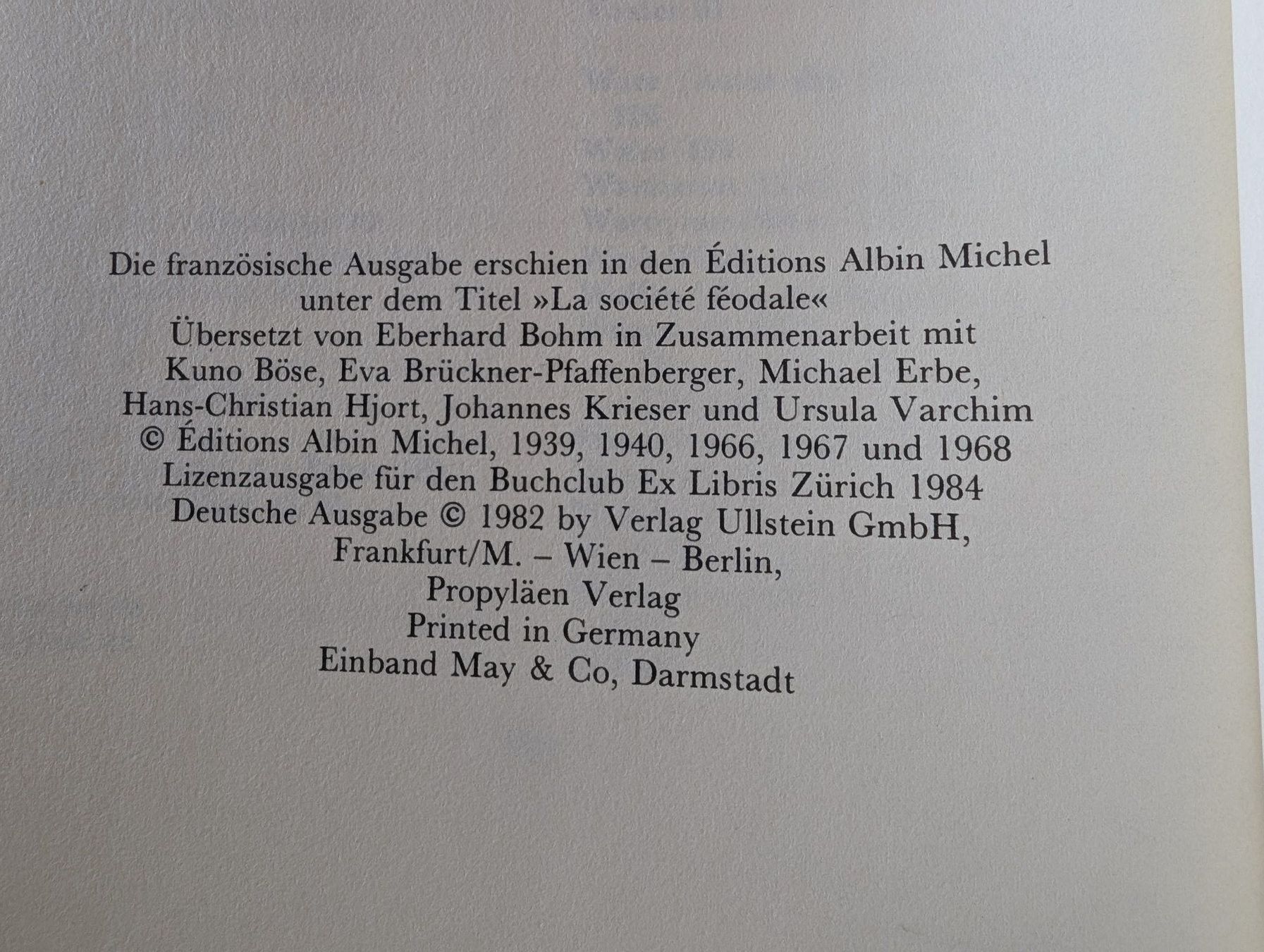 Libri: Marc Bloch - Die Feudalgesellschaft – Nuovo (secondo la descrizione) da Thalwil venduto da sultan03 6