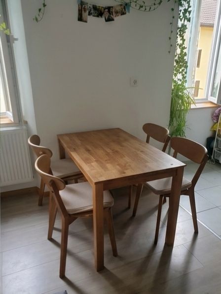 Tavoli: Ensemble table et 4 chaises en beau bois – Nuovo (secondo la descrizione) da Travers venduto da Katerinaaa84 4