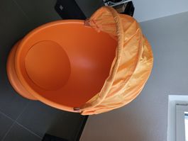 IKEA Lömpsk Kindersitz "Ei" orange, drehbar