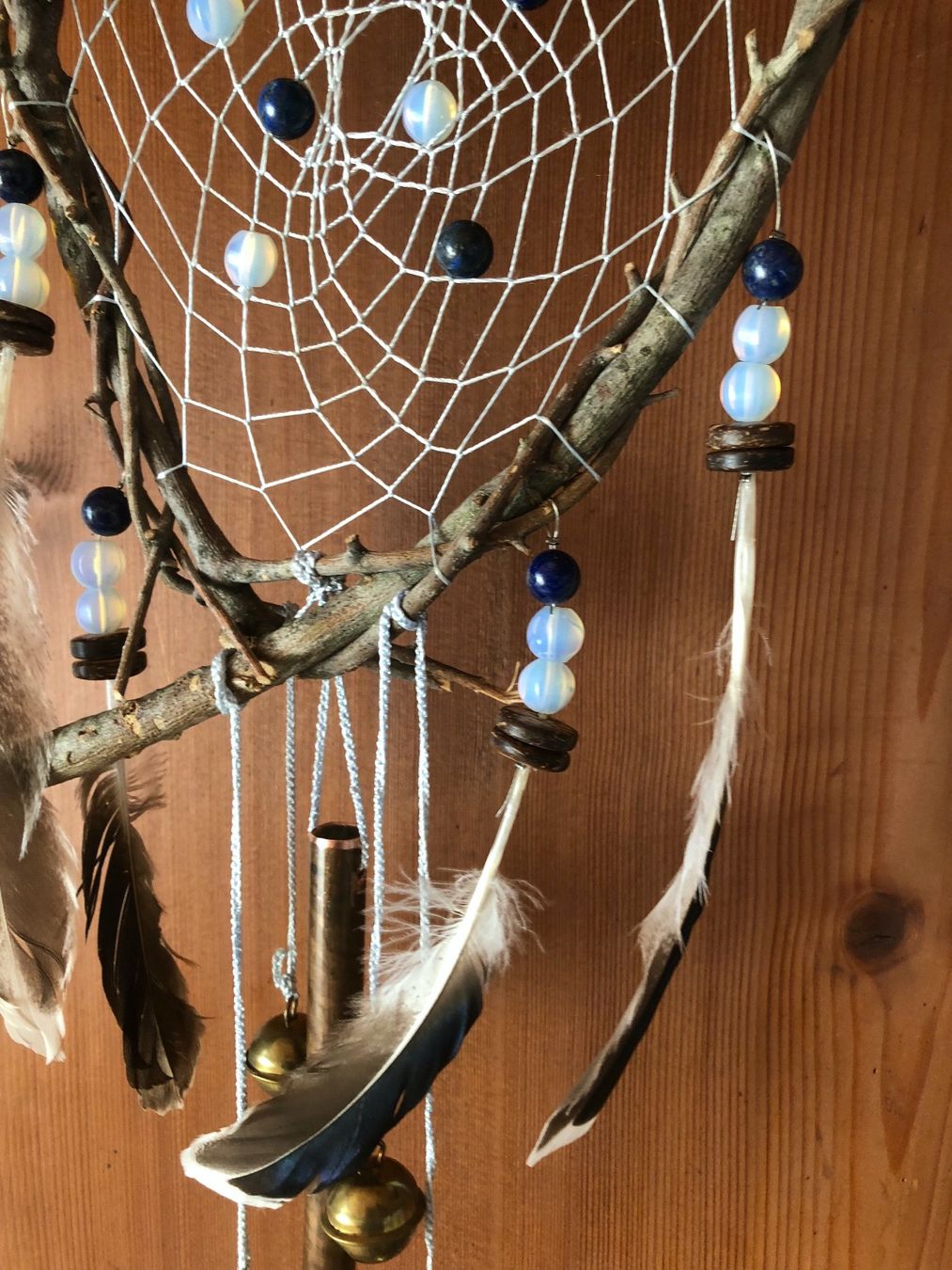 Tutte le decorazioni: schöner Traumfänger/Glockenspiel mit Lapislazuli + Opalith – Nuovo e nell'imballaggio originale da Ittenthal venduto da Hwaggis 4