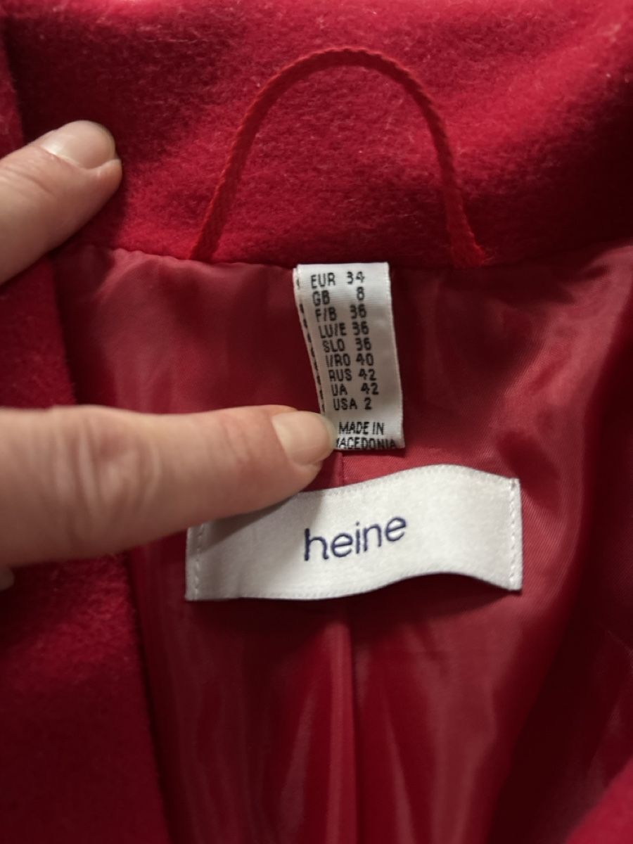 Heine Cappotti: Mantel Wolle rot von Heine – Nuovo (secondo la descrizione) da Birsfelden venduto da Haex 2