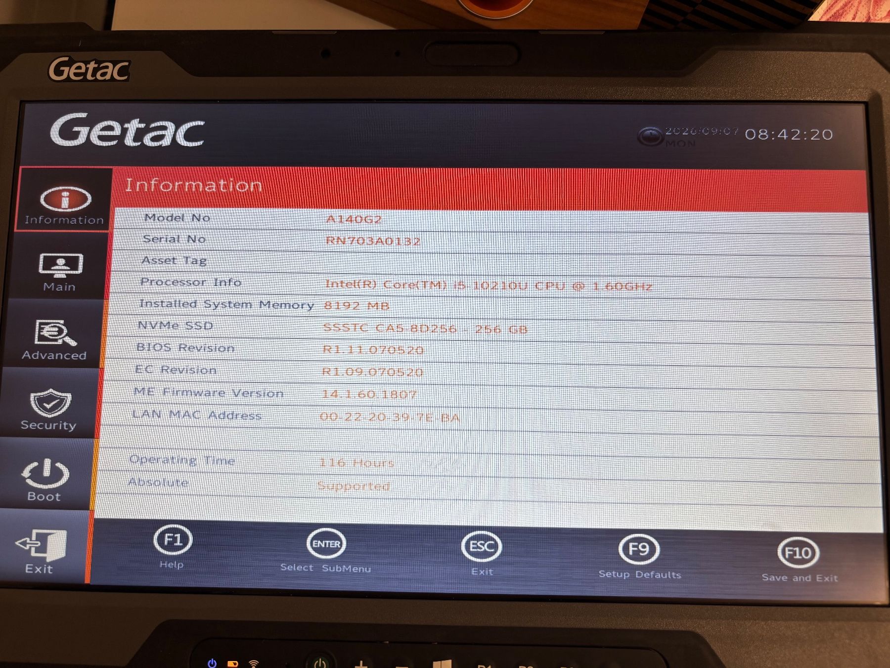 Tablet PC: Getac A140 G2 robuster Industrierechner – Usato da La Tour-de-Trême venduto da ValGruyere 5