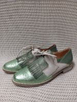 Leder Halbschuhe MJUS Gr.39 grün, Hingucker!