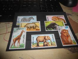 Briefmarken Mongolei Tiere 6er Set guter Zustand