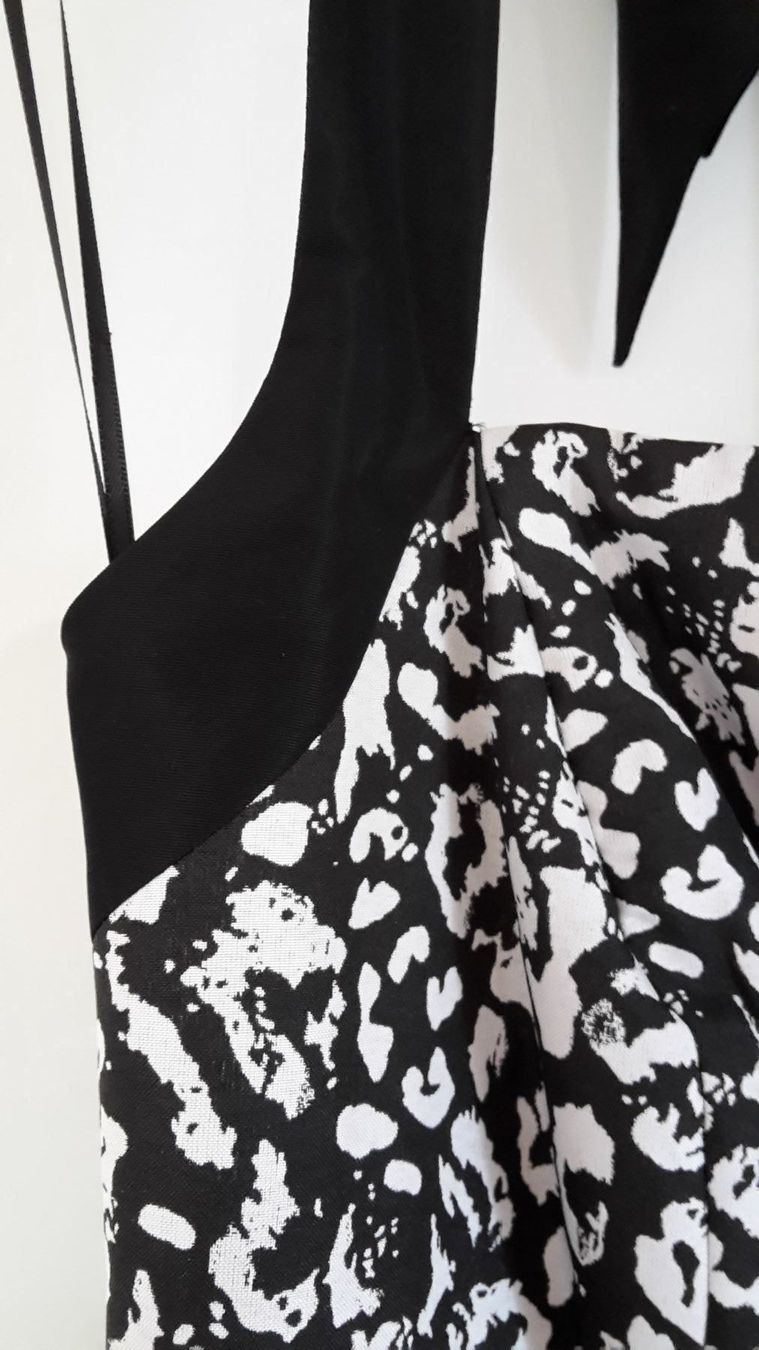 Vestiti: Kleid mit schwarz-weiss Muster - Gr. 36 – Usato da Salvenach venduto da soleil_27 3