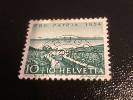 Neuenburgersee ZNr. B67 1954 Vollstempel Brugg