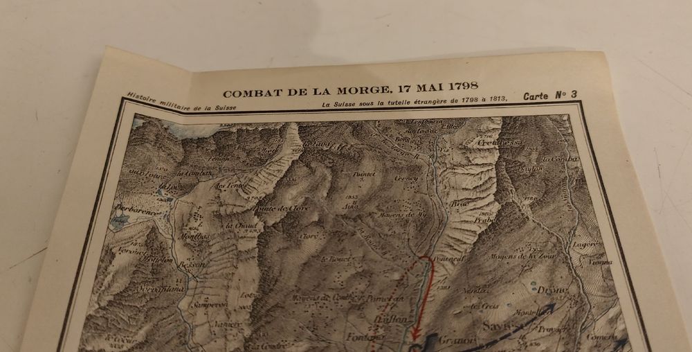 Carte antique: Combat de la Morge 1798 (Gebraucht) in Prilly für CHF 7 ...