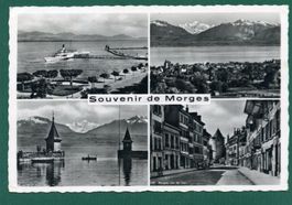 Souvenir de Morges, 1952, 4 Ansichten, gelaufen
