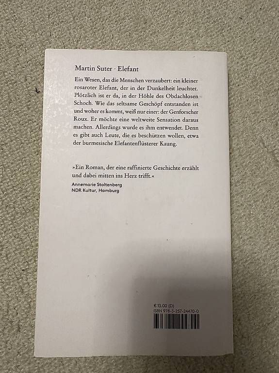 Libri: Martin Suter "Elefant" – Usato da Olten venduto da blonalol 1