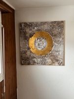 Moderne Wandkunst - Abstraktes Gemälde mit Goldakzenten �..