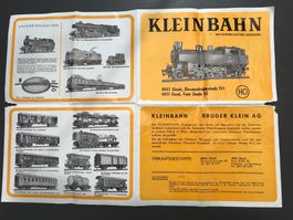 Verkaufsprospekt KLEINBAHN HO Herstellungsjahr 1974