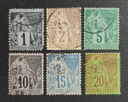 Französische Kolonie 1881-86, LOT gestempelt