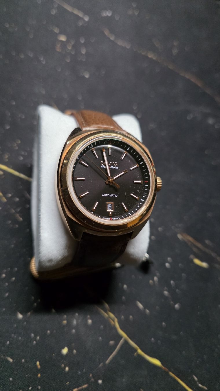 Bulova Uhren: Bulova Watch Automatic Brown Leather Strap Rose Gold Case – Neu (gemäss Beschreibung) aus Winterthur von Mic_g8cb