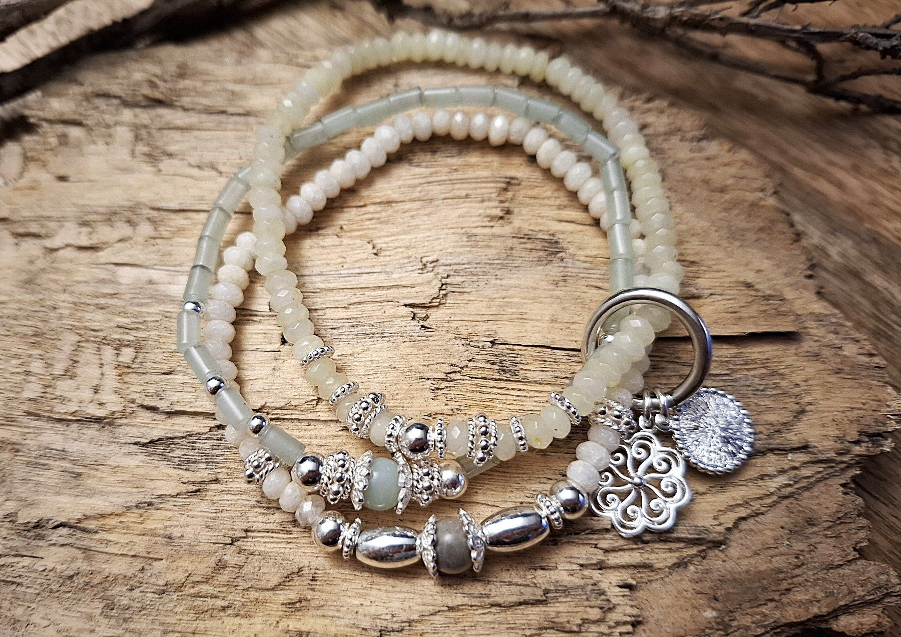 Bracciali & Braccialetti: ELENA Jadearmband - Sterling Silber - hellgrün – Nuovo e nell'imballaggio originale da Mühlethal venduto da nicita-modeschmuck 2