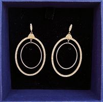 Swarovski Ohrringe, Oval, Gold, neuwertig
