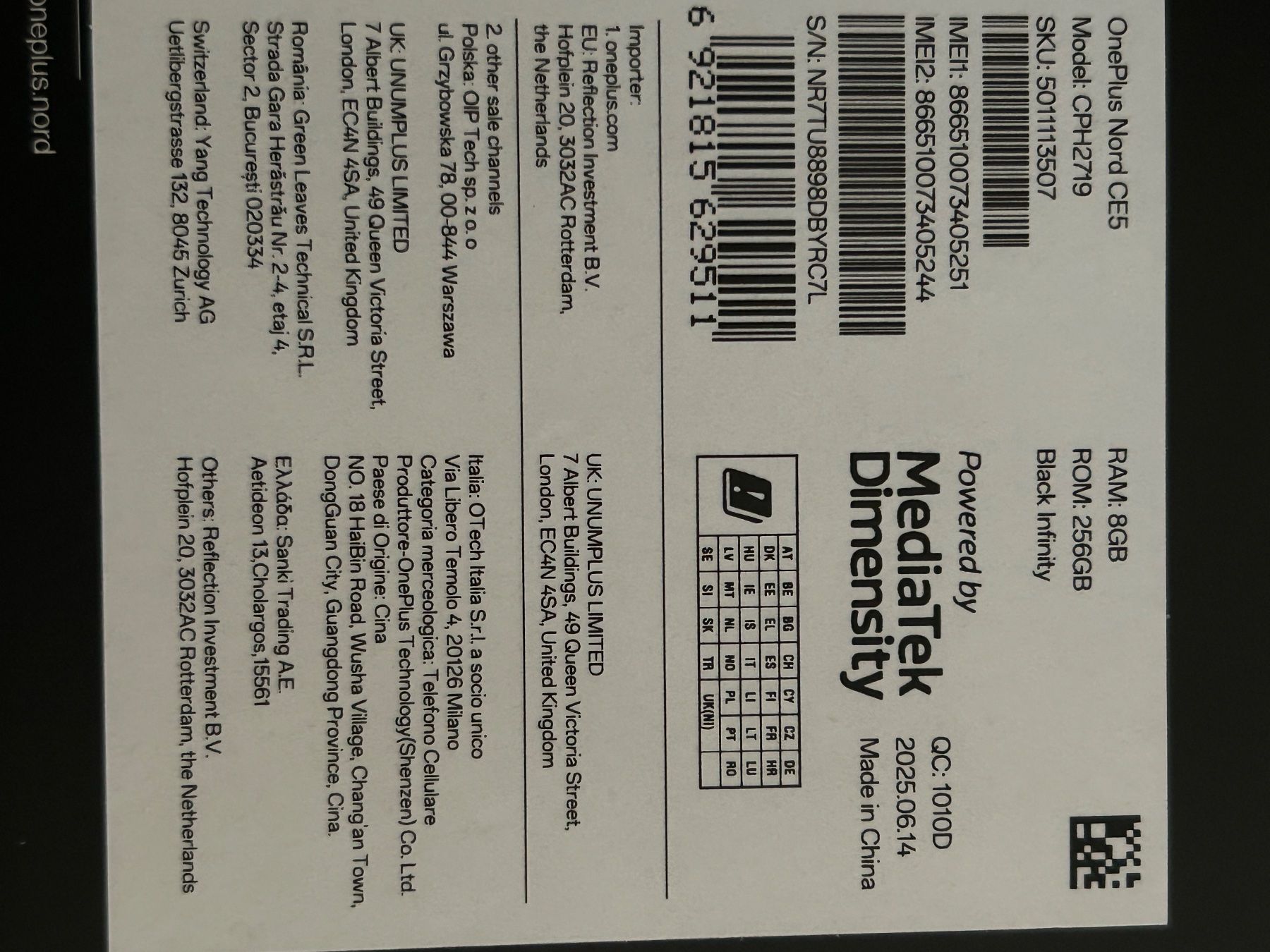 OnePlus Telefoni cellulari / Smartphones: OnePlus Nord CE5 256GB Black infinity – Nuovo e nell'imballaggio originale da Bern venduto da wow_wow 1