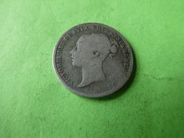 Grossbritannien 1874, 6 Pence  Silber