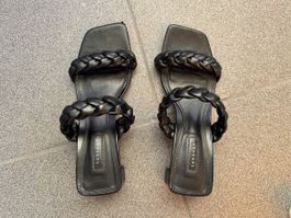 Sandalen Topshop geflochten schwarz Grösse 38 Zustand gut