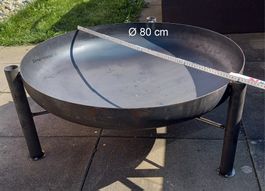 Feuerschale+80cm+neu+massiv+Grill+Garten+Lagerfeuer