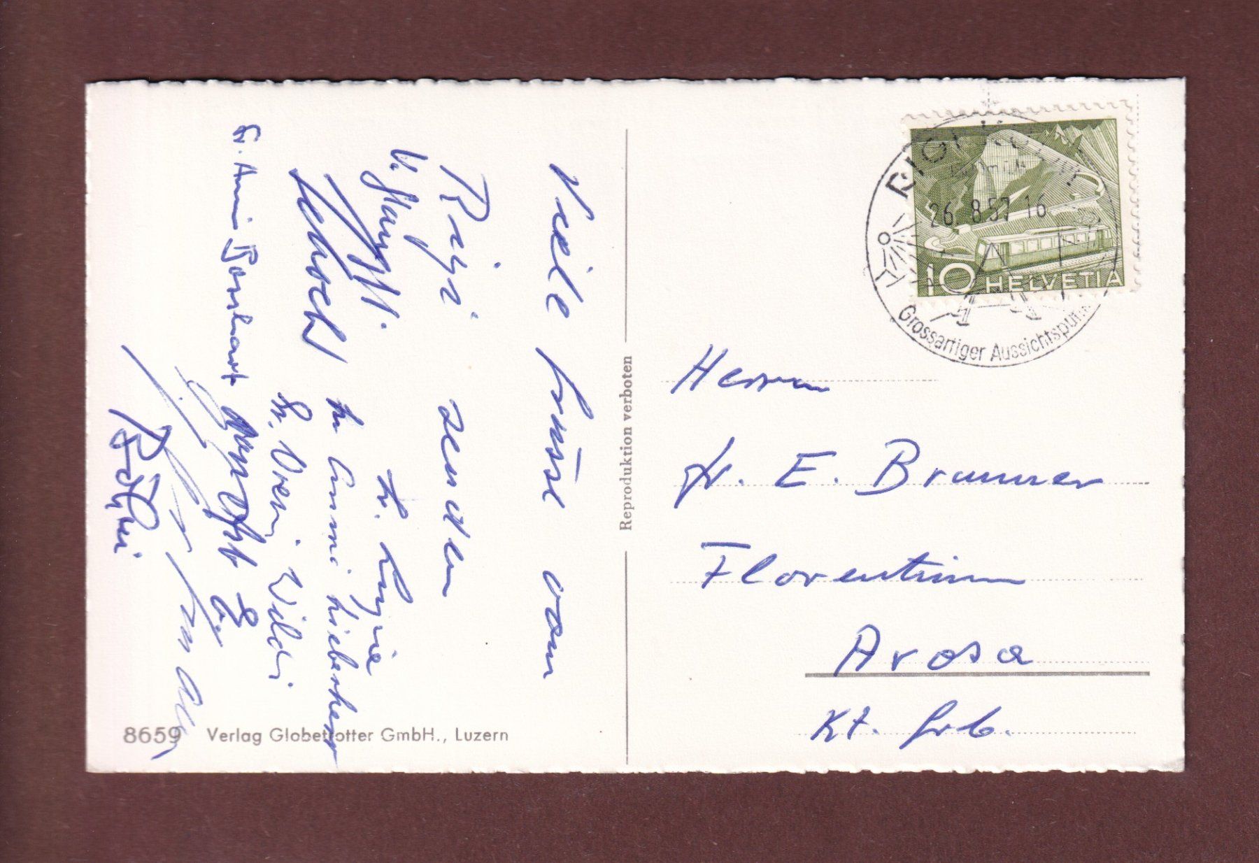 Ansichtskarten: RIGI-KULM - Alpen - 1957 – Gebraucht aus Pully von nicecards-shop 1