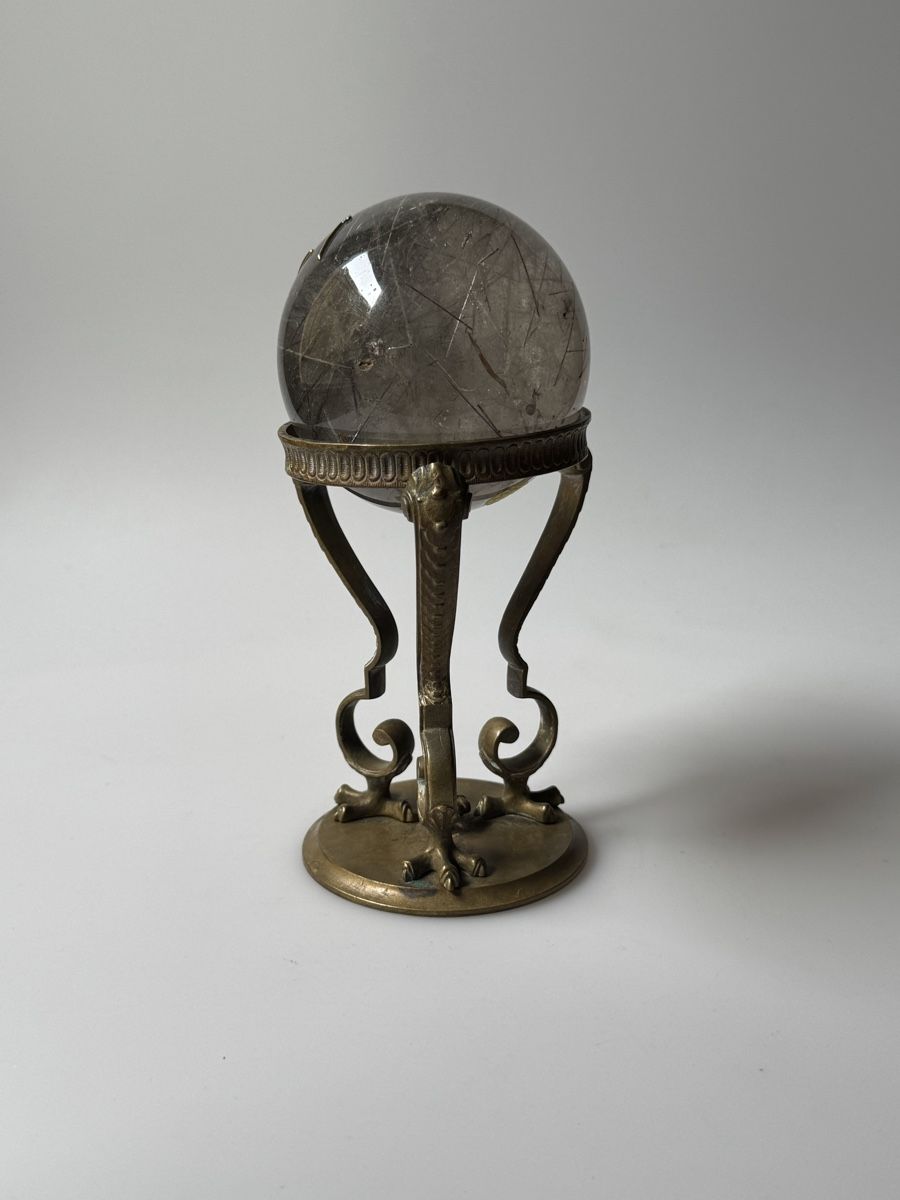 Minerali & Pietre curative: Sfera cristallo con oro e diamanti – Usato da Genève venduto da GenevasWunderkammer 2