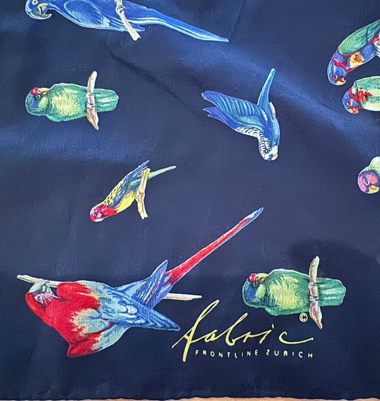 Foulard & Sciarpe: Fabric Frontline Seidentuch "Papageien" – Usato da Zürich venduto da dkazue38 2