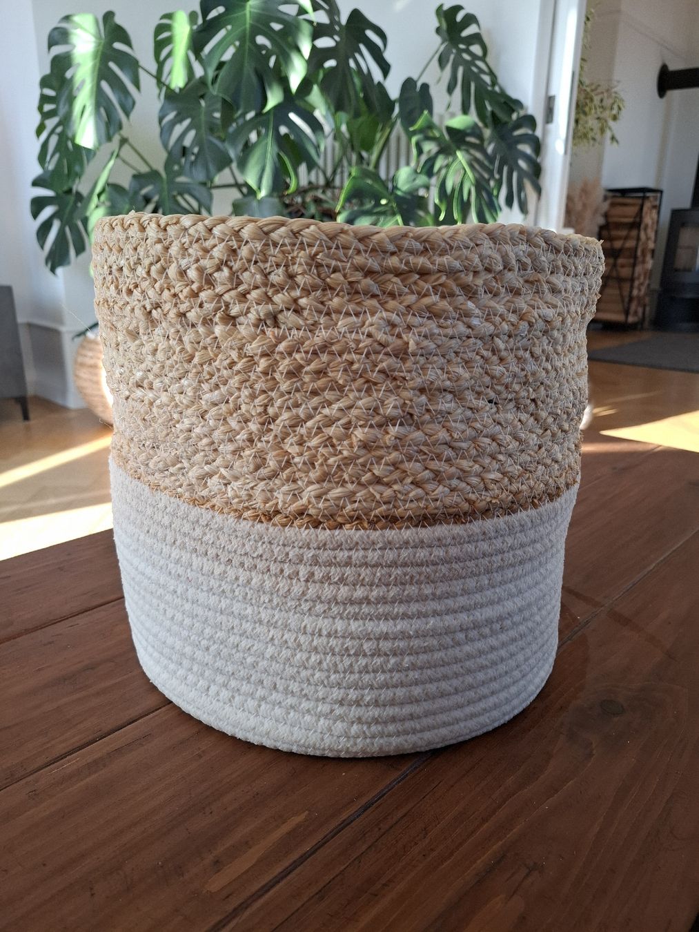 Vasi per fiori: Panier (cache-pot) en corde bicolore 27 cm – Usato da Neuchâtel venduto da FloKo88 1