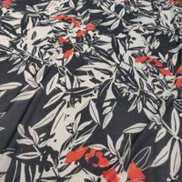 Baumwolle 76% Seide 24% Batist 2.0mx1.35m Red Flowers