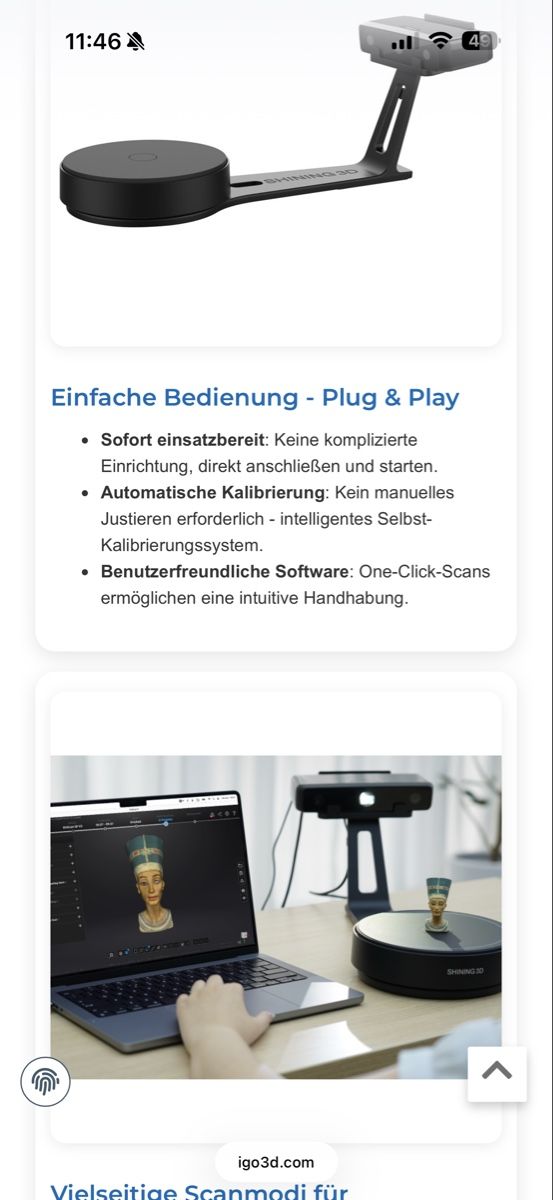 3D Drucker: Shining 3D EinScan SE V2 3D Scanner mit Zubehoer – Neu (gemäss Beschreibung) aus Wynau von Ziegler_Secondhand 6