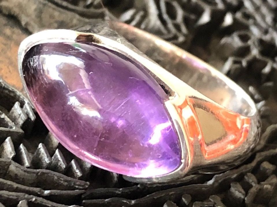 Anelli: AMETHYST Navette  in Silberring !! Grösse: 56.5 – Nuovo (secondo la descrizione) da Seftigen venduto da tigers12