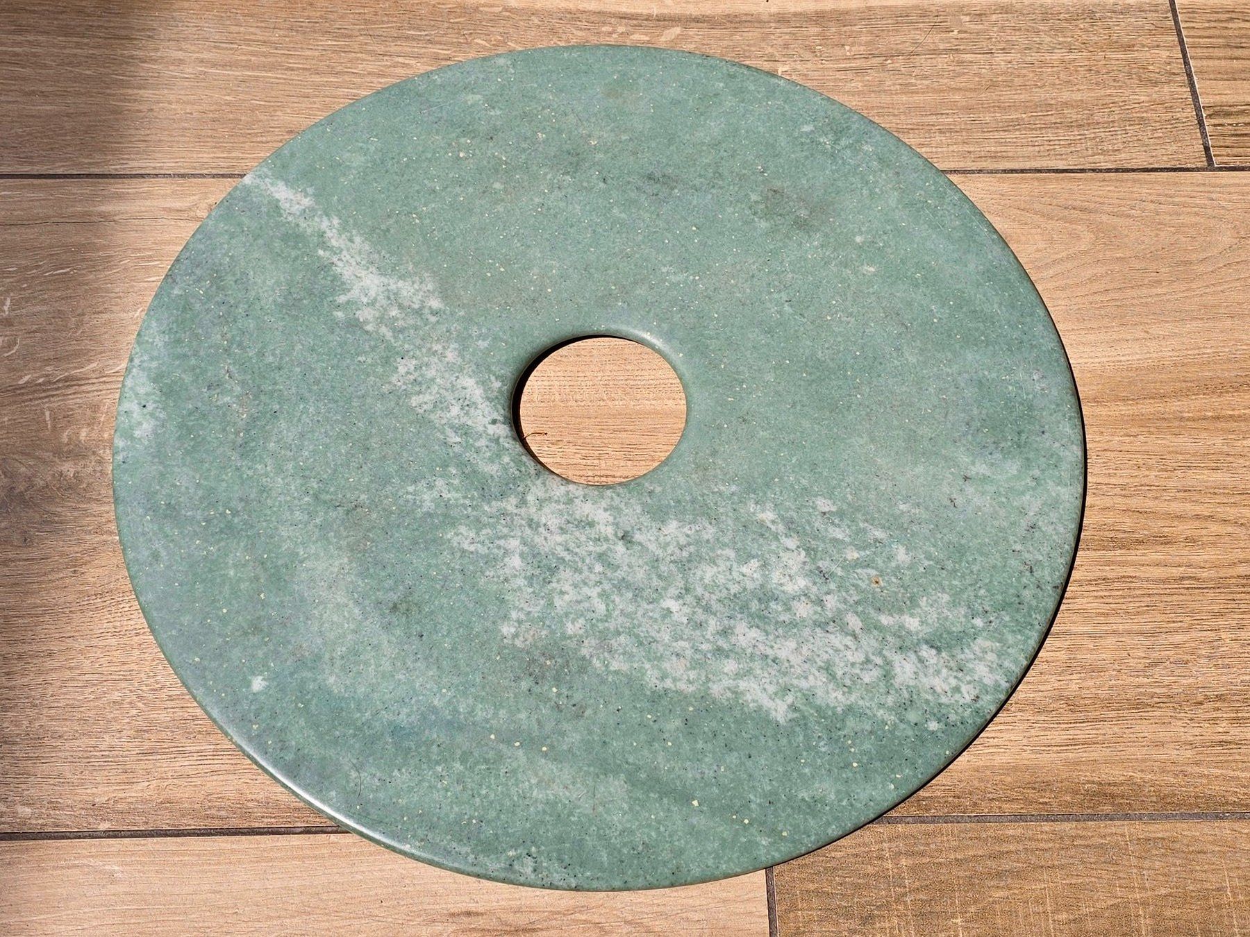 Minerali & Pietre curative: China "Jade" Bi-Scheibe riesig 40cm wohl Serpentin – Usato da Basel venduto da chinarh891 9