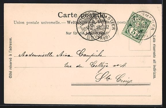 Cartoline postali: Romainmotier, Teilansicht mit Strassenpa – Usato da Berlin venduto da bartko-reher 1