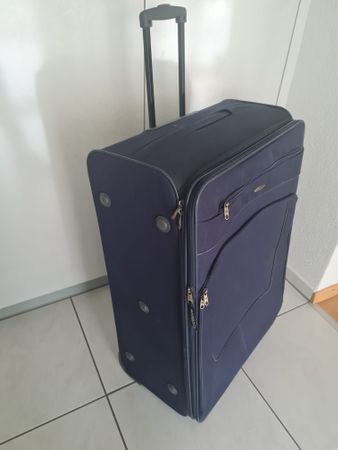 Reisekoffer XXL dunkelblau/schwarz 2Stk  Zustand gut