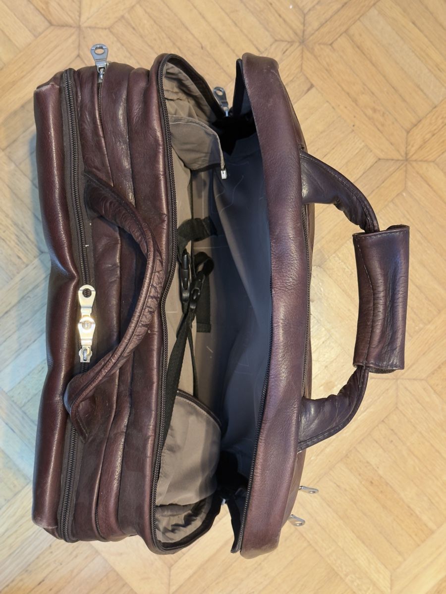 Borse: HAROLDS Ledertasche Rollkoffer braun, Vintage – Usato da Aarburg venduto da Spiderandman 3