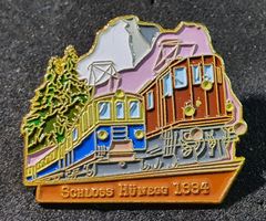 GG466 - Pin Lokomotive Bahn Zug Schloss Hünegg 1994