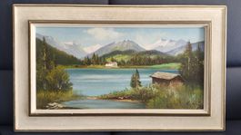 Ölbild von C. Roy: Lenzerheide See von ca. 1965
