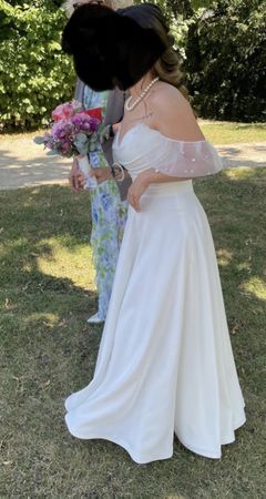 Hochzeitskleid weiss, elegant in Grösse 36, wie neu