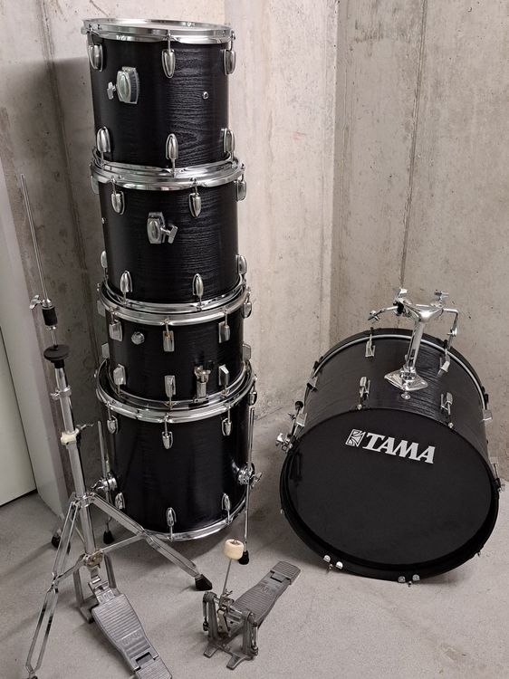 Schlagzeug Tama Shell-Set 12/13/14/16/22, Hi-Hat und Fussma