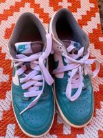 Nike Dunk Low türkis-weiss, Grösse 39