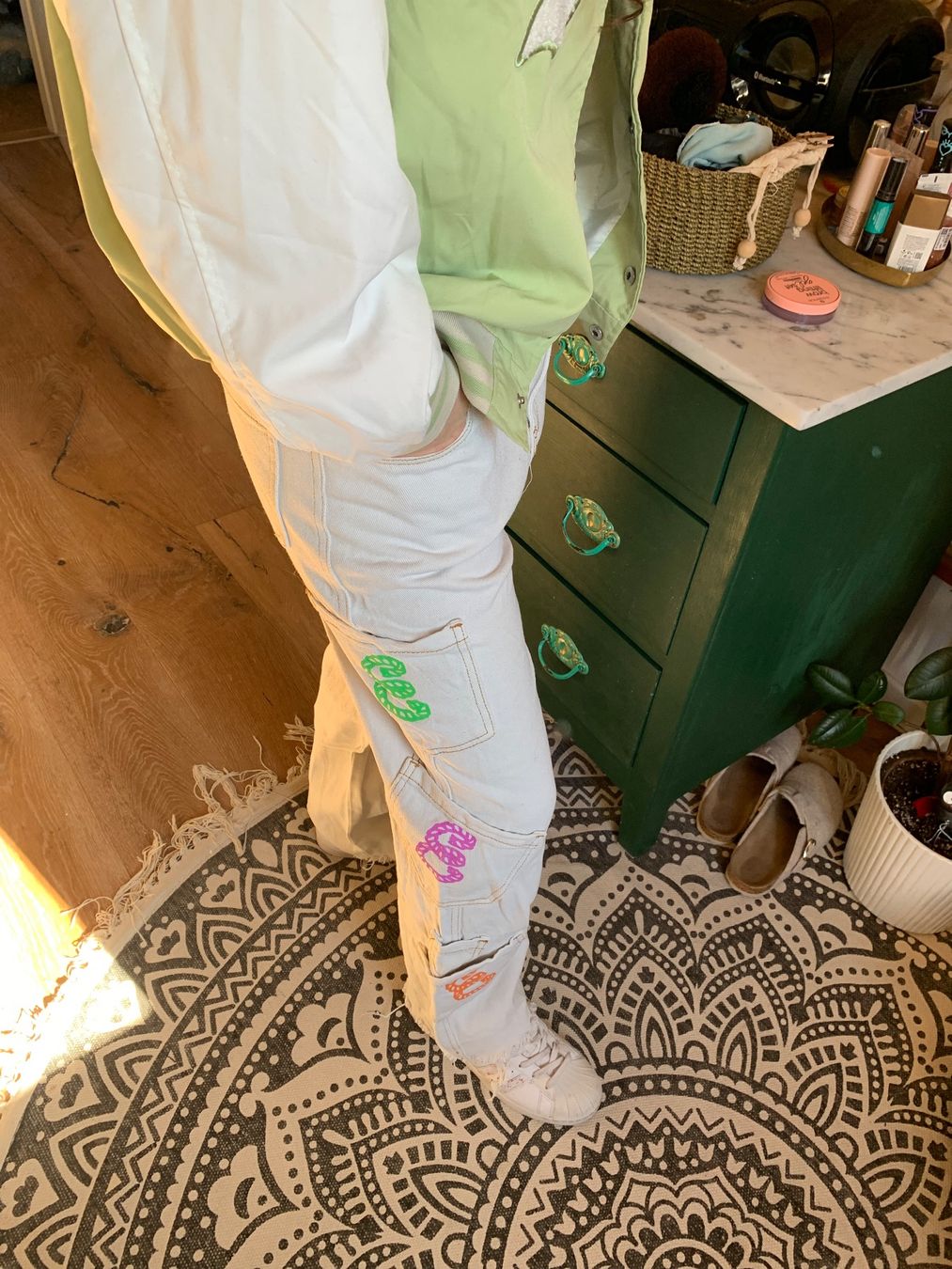 Jeans: Jeans XS blanc avec motifs – Usato da Rochefort venduto da runeii 2