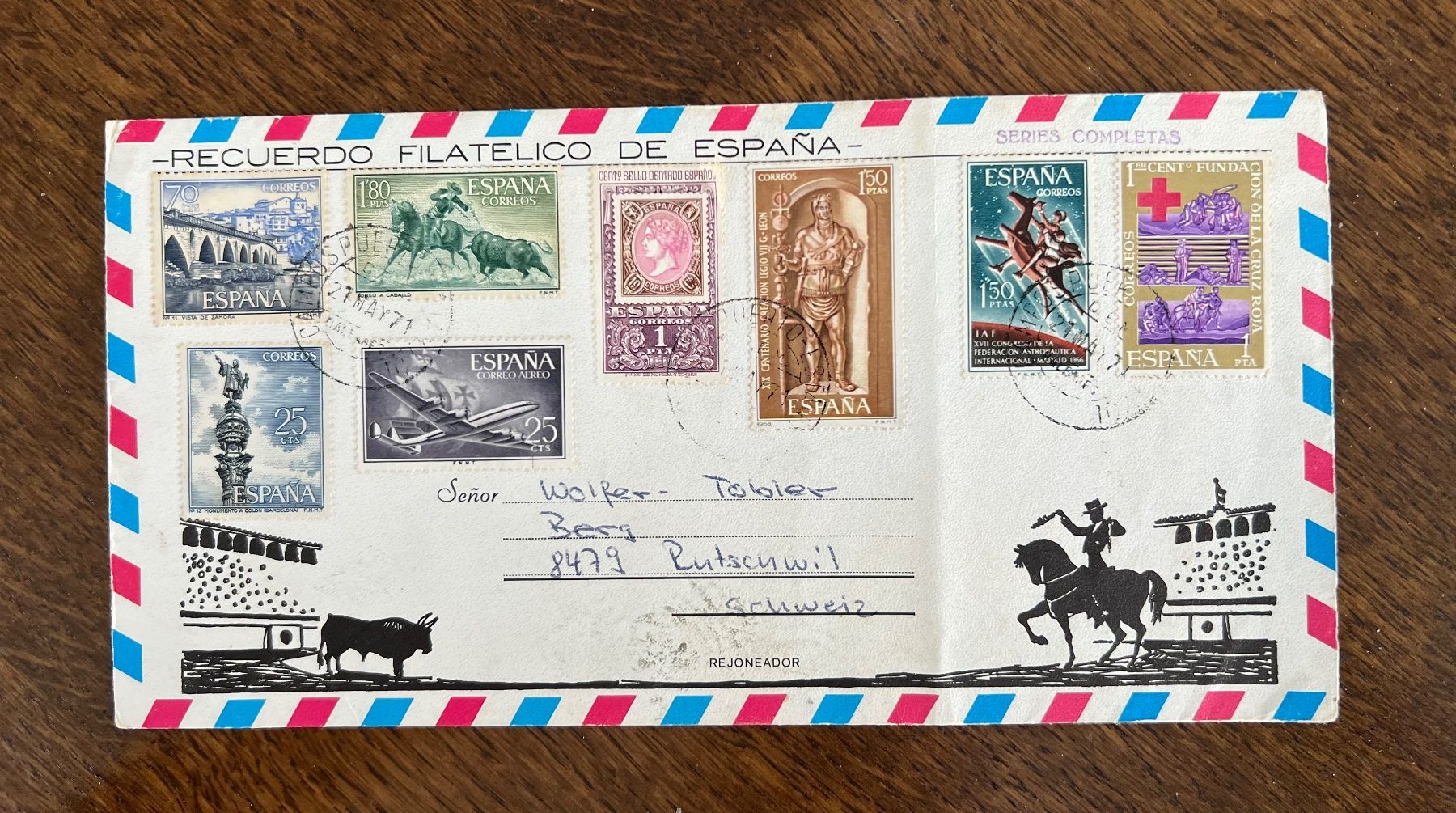 Tutti i francobolli: Luftpost Brief aus Spanien – Usato da Grueningen venduto da ant_qb8l