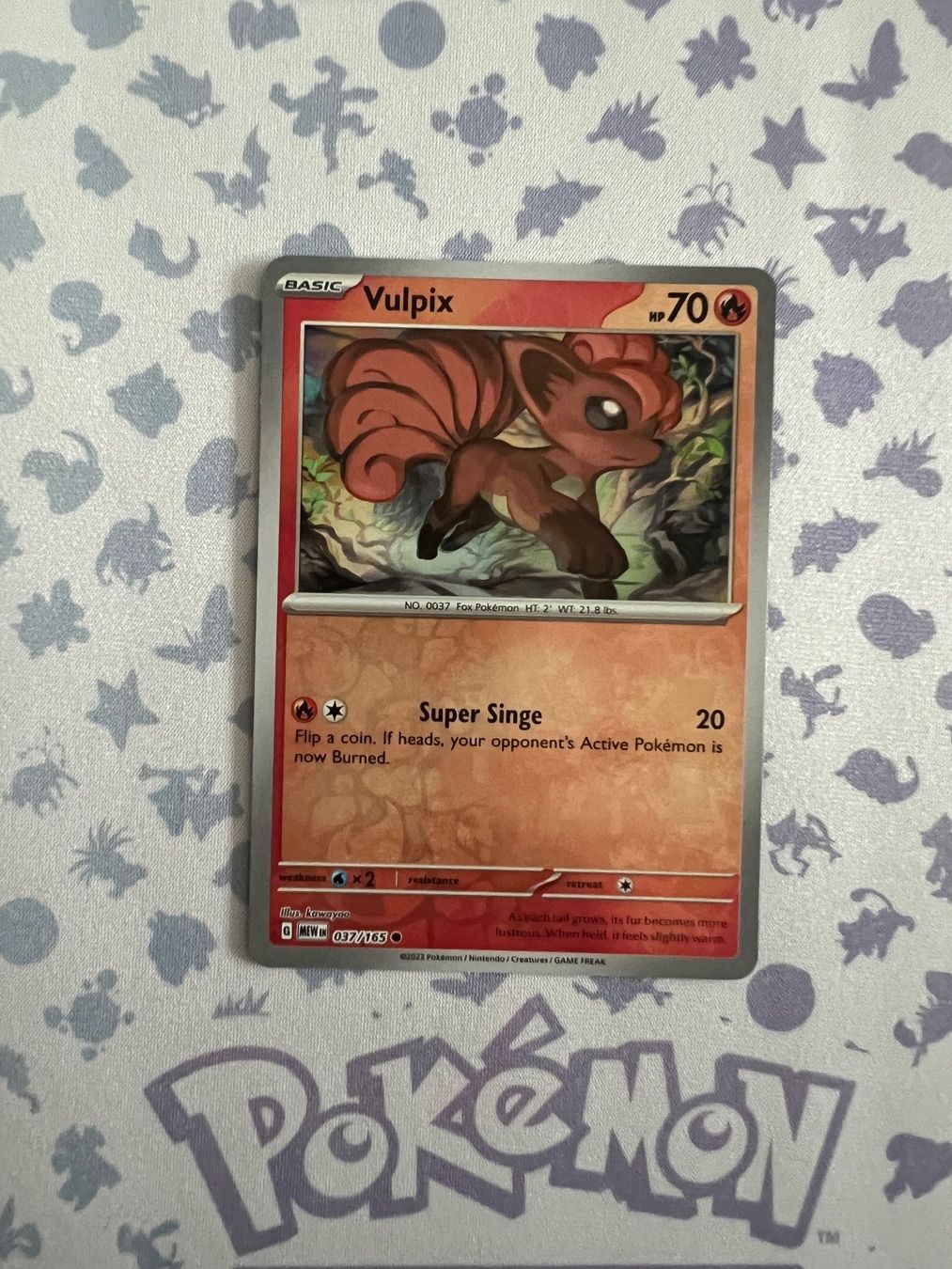 Pokémon Sammelbilder & Trading cards: Pokémon 151 Vulpix Reverse EN – Gebraucht aus Siebnen von