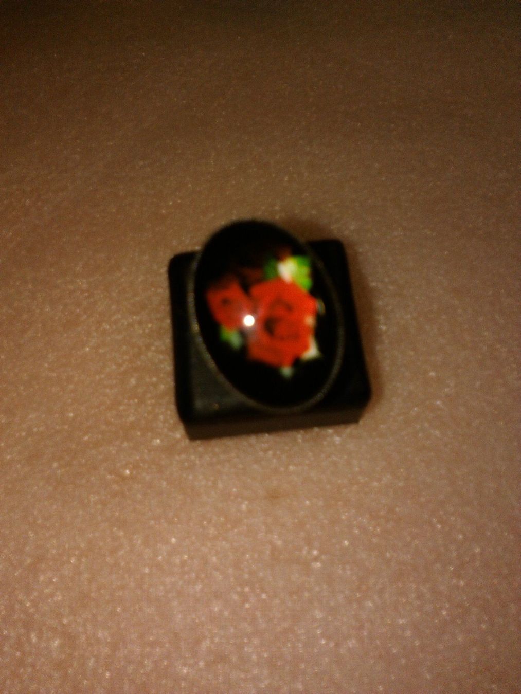Anelli: ring edelsthal,,mit rot blume,,,glanzig – Nuovo (secondo la descrizione) da Basel venduto da bijoutrie_4 3