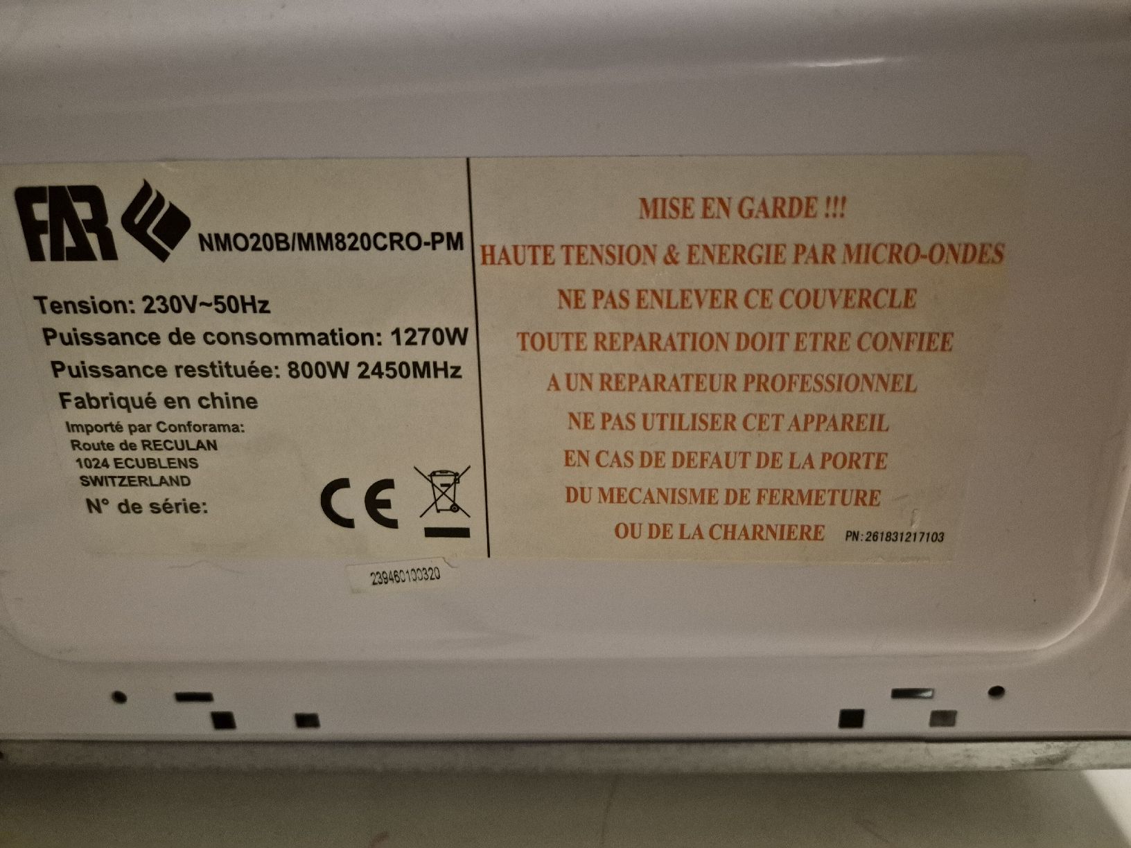 Fours: Micro-ondes – D'occasion à Rossemaison par Eric89 3
