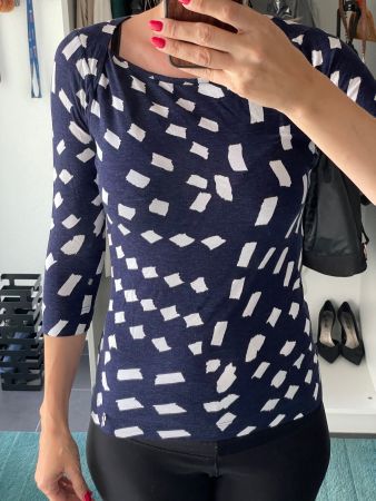 Simple Damen Shirt Gr. S Blau/Weiss, Top Zustand!