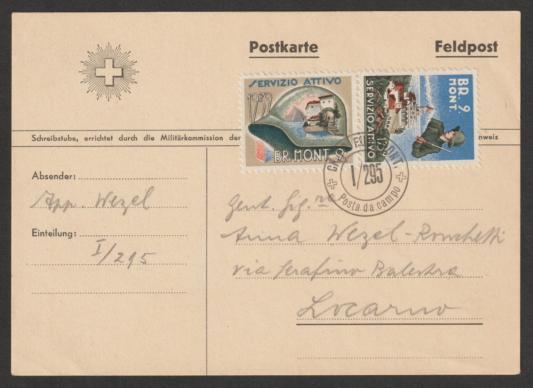 Alle Briefmarken: Kommandostäbe Nr. 110a/1 FP – Gebraucht aus Siebnen von Fstaehli