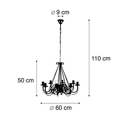 Lustres & lampes de plafonds: Rustikaler Kronleuchter mit 8 Glühbirnen – D'occasion à Wetzikon ZH par Burggeist