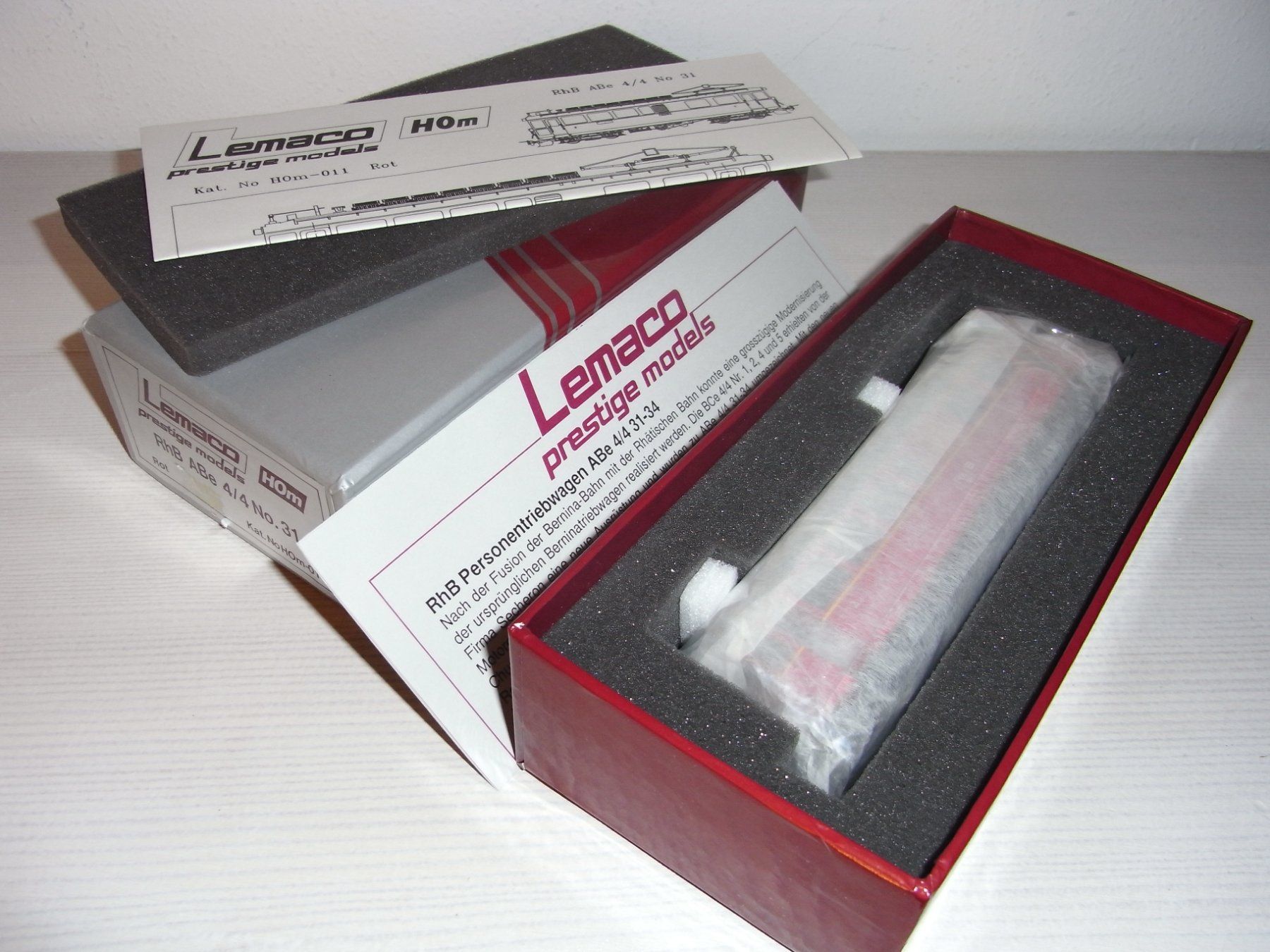 Lemaco Modelleisenbahnen: Lemaco, RhB ABe 4/4 No. 31 "rot", HOm – Neu und originalverpackt aus Wohlen AG von Kusy77 1