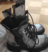Bottines argentées originales et confortables, taille 38