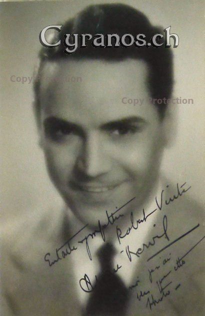 Autogramme: André Bervil (1905-1972) Schauspieler - Autogramm – Gebraucht aus Dietikon von immortal-stars